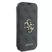 Guess GUBKP16S4GMGGR iPhone 16 6.1" 4G Metal Logo oldalra nyíló tok, fekete