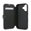 Guess GUBKP16S4GMGGR iPhone 16 6.1" 4G Metal Logo oldalra nyíló tok, fekete