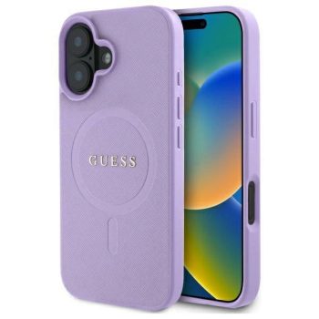   Guess GUHMP16SPSAHMCU iPhone 16 6.1", Saffiano MagSafe tok, lila