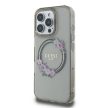 Guess GUHMP16XHFWFCK iPhone 16 Pro Max 6.9" tok, fekete hardcase IML Flowers Wreath MagSafe