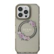 Guess GUHMP16XHFWFCK iPhone 16 Pro Max 6.9" tok, fekete hardcase IML Flowers Wreath MagSafe