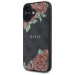 Guess GUHMP16SP4ROPEMCK iPhone 16 6.1" hardcase 4G Flowers Print MagSafe tok, fekete