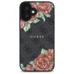 Guess GUHMP16SP4ROPEMCK iPhone 16 6.1" hardcase 4G Flowers Print MagSafe tok, fekete