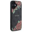 Guess GUHMP16SP4ROPEMCK iPhone 16 6.1" hardcase 4G Flowers Print MagSafe tok, fekete