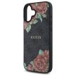Guess GUHMP16SP4ROPEMCK iPhone 16 6.1" hardcase 4G Flowers Print MagSafe tok, fekete