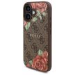 Guess GUHMP16SP4ROPEMCW iPhone 16 6.1" hardcase 4G Flowers Print MagSafe tok, barna