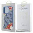 Guess GUHMP16LP4ROPEMCB iPhone 16 Pro 6.3" hardcase 4G Flowers Print MagSafe tok, kék