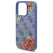 Guess GUHMP16LP4ROPEMCB iPhone 16 Pro 6.3" hardcase 4G Flowers Print MagSafe tok, kék