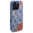 Guess GUHMP16XP4ROPEMCB iPhone 16 Pro Max 6.9" hardcase 4G Flowers Print MagSafe tok, kék