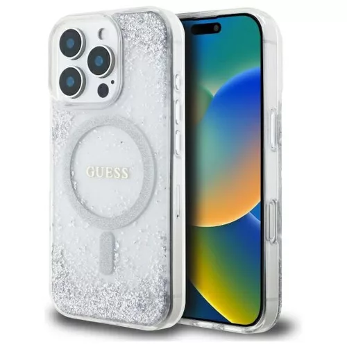 GUESS IPHONE 16 Pro MagSafe GUHMP16LRGRGES (Resin Gradient Glitter) silver