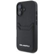 Karl Lagerfeld HC Grained PU Cardslot Metal Elong iPhone 16 tok, fekete
