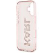 Karl Lagerfeld IML Rhinestones Logo iPhone 16 tok, rózsaszín