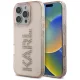 Karl Lagerfeld IML Rhinestones Logo iPhone 16 Pro tok, rózsaszín