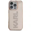 Karl Lagerfeld IML Rhinestones Logo iPhone 16 Pro tok, rózsaszín