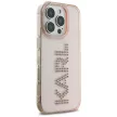 Karl Lagerfeld IML Rhinestones Logo iPhone 16 Pro tok, rózsaszín