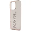Karl Lagerfeld IML Rhinestones Logo iPhone 16 Pro tok, rózsaszín