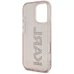 Karl Lagerfeld IML Rhinestones Logo iPhone 16 Pro tok, rózsaszín