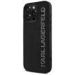 Karl Lagerfeld HC 3D Rubber Elongated Glitter iPhone 16 Pro tok, fekete