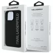 Karl Lagerfeld HC 3D Rubber Elongated Glitter iPhone 16 Pro tok, fekete