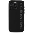 Karl Lagerfeld HC 3D Rubber Elongated Glitter iPhone 16 Pro Max tok, fekete