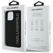 Karl Lagerfeld HC 3D Rubber Elongated Glitter iPhone 16 Pro Max tok, fekete
