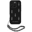 Karl Lagerfeld Saffiano Crystals w/Chain iPhone 16 Pro tok, fekete