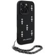 Karl Lagerfeld Saffiano Crystals w/Chain iPhone 16 Pro tok, fekete
