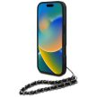 Karl Lagerfeld Saffiano Crystals w/Chain iPhone 16 Pro tok, fekete