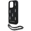 Karl Lagerfeld Saffiano Crystals w/Chain iPhone 16 Pro tok, fekete