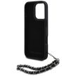Karl Lagerfeld Saffiano Crystals w/Chain iPhone 16 Pro tok, fekete