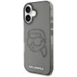 KARL LAGERFELD iPhone 16 KLHCP16SHKHDCELK (IML Rhinestones S K Head) tok, fekete