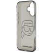 KARL LAGERFELD iPhone 16 KLHCP16SHKHDCELK (IML Rhinestones S K Head) tok, fekete
