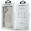 KARL LAGERFELD iPhone 16 KLHCP16SHKHDCELK (IML Rhinestones S K Head) tok, fekete