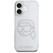 KARL LAGERFELD iPhone 16 KLHCP16SHKHDCELT (IML Studs K Head) tok, átlátszó