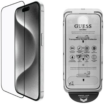   Guess BP Rhinestone 2in1 iPhone 16 Pro Max üvegfólia és kameravédő, arany