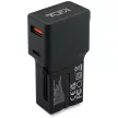 TUMI Power Charger utazó hálózati töltő 25W USB-C / USB-A + kábel USB-C/USB-C, fekete