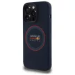 Red Bull RBHMP14L24SIILVR iPhone 14 Pro 6.1" hardcase tok, sötétkék Silicone tok, Red Ring MagSafe