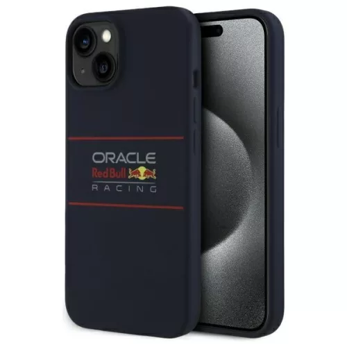 Red Bull IPHONE 16 Pro compatible MagSafe RBHMP16L24SIHSRV (Silicone Horizontal Red Logo) tok, sötétkék