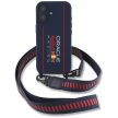 Red Bull RBHMP16S24SISOLRV iPhone 16 6.1" hardSilicone Case Strap and Vertical Logo MagSafe tok, sötétkék