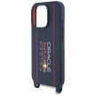 Red Bull RBHMP16L24SISOLRV iPhone 16 Pro 6.3" hardSilicone Case Strap and Vertical Logo MagSafe tok, sötétkék