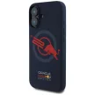Red Bull HC Silicone ORBR20 Logo tok, piros Lining iPhone 16 MagSafe tok, kék