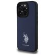 US Polo USHCP15XPGEV iPhone 15 Pro Max 6,7" tok, sötétkék Leather Embroidetok, piros DH Color