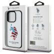 US Polo USHCP15XPUSH iPhone 15 Pro Max 6,7" tok, fehér Leather Big DH American Flag