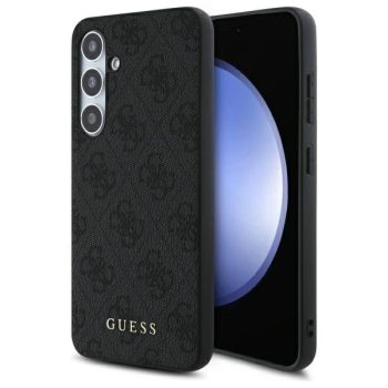  Guess GUHCS24FEG4GFGR Samsung Galaxy S24 FE hardcase 4G Metal tok, arany Logo tok, szürke