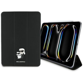   Karl Lagerfeld KLFC11PM24SAKCK iPad Pro 11" Book Cover Saffiano Magnetic Karl &Choupette tok, fekete