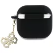 Guess GUA4LECG4K AirPods 4 cover Silicone 4G Charm tok, fekete