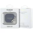 Guess GUA4LECG4K AirPods 4 cover Silicone 4G Charm tok, fekete