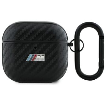   BMW BMA4CMPUCA AirPods 4 cover PU Carbon M Collection tok, fekete