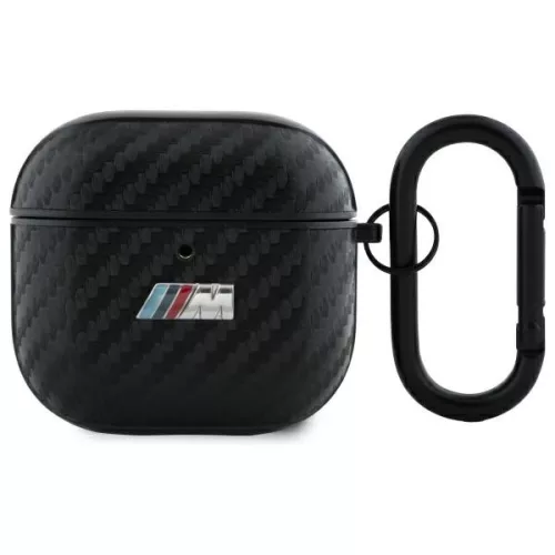 BMW BMA4CMPUCA AirPods 4 cover PU Carbon M Collection tok, fekete