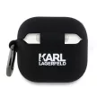 Karl Lagerfeld KLA4RUNCHK AirPods 4 cover Silicone Choupette Head 3D tok, fekete
